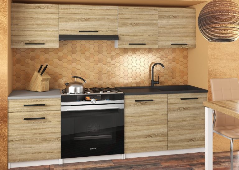 Küchenzeile Belini 180 cm Eiche Sonoma ohne Arbeitsplatte Superuniqa2 Hersteller TOR SUPERUNIQA2/3/WT/DS/BB/B1