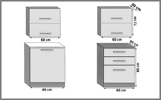 Küchenzeile Belini 120 cm Eiche Sonoma mit Arbeitsplatte Eleganta Hersteller TOR ELEGANTA/2/WT/DS/0/T