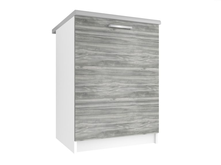 Belini Unterschrank 60 cm Grau-Anthrazit Glamour Wood mit Arbeitsplatte Hersteller TOR SD60/0/WT/GW/0/E