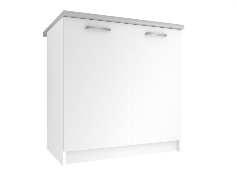 Belini Unterschrank ohne Arbeitsplatte 80 cm Matt Weiß Hersteller TOR SD80/0/WT/WT/BB/E