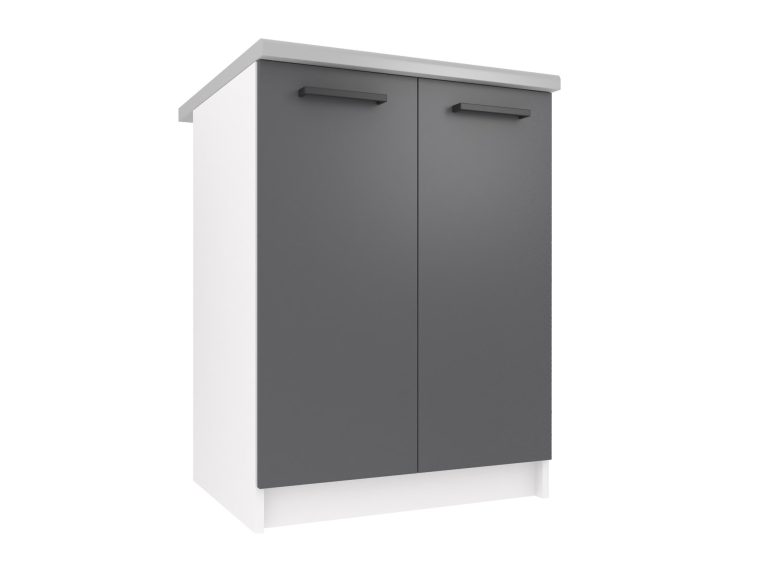Belini Unterschrank 60 cm Grau mit Arbeitsplatte Hersteller TOR SD2-60/0/WT/SR/0/B1