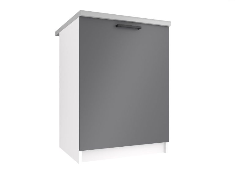 Belini Küchenunterschrank 60 cm matt grau mit Arbeitsplatte Hersteller TOR SD60/0/WT/SR/0/B1/