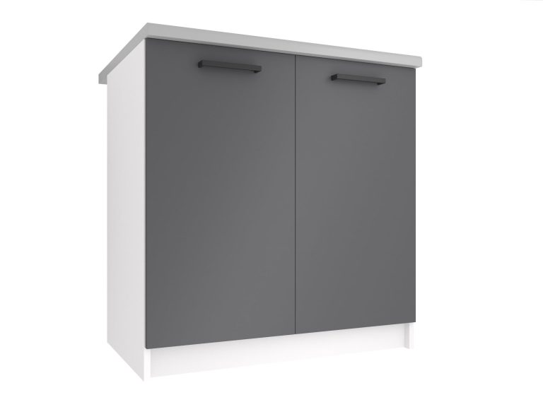Belini Unterschrank ohne Arbeitsplatte 80 cm Grau Matt Hersteller TOR SD80/0/WT/SR/BB/B1