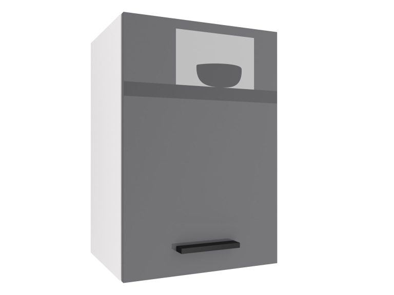 Küchenschrank Belini oben 40 cm grau glänzend Hersteller INF SG40/1/WT/S/0/B1