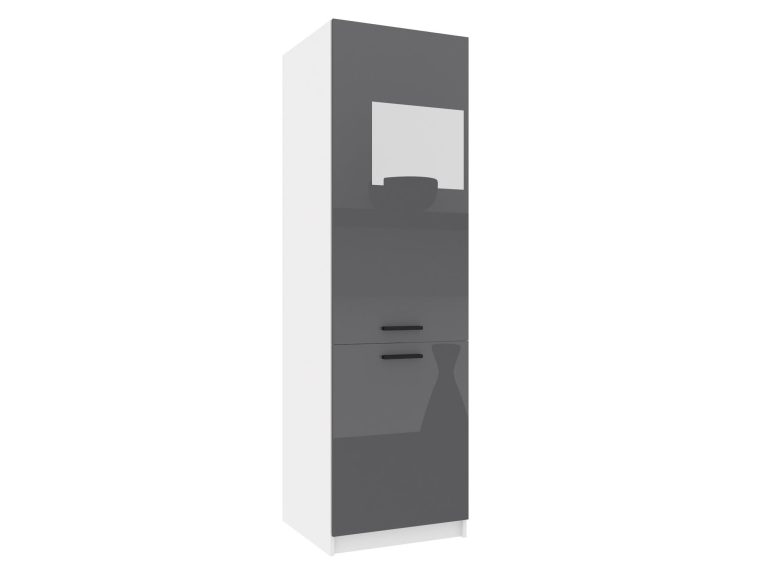 Belini Hochschrank für Einbaukühlschrank 60 cm grau glänzend Hersteller INF SSL60/1/WT/S/0/B1