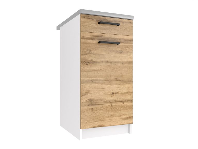 Belini Unterschrank ohne Arbeitsplatte mit Schubladen 40 cm Eiche Wotan Hersteller TOR SDSZ1-40/1/WT/DW/BB/B1