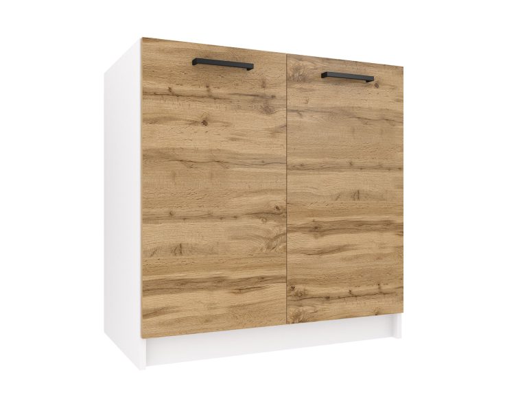 Belini Unterschrank für Spüle 80 cm Wotan Eiche ohne Arbeitsplatte Hersteller TOR SDZ80/0/WT/DW/0/B1