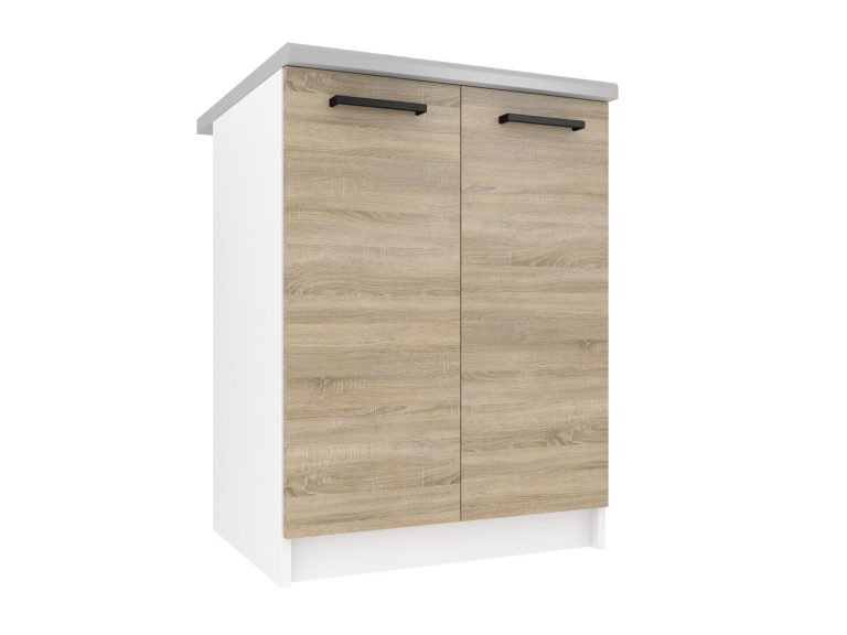Belini Unterschrank 60 cm Sonoma Eiche mit Arbeitsplatte Hersteller TOR SD2-60/0/WT/DS/0/B1
