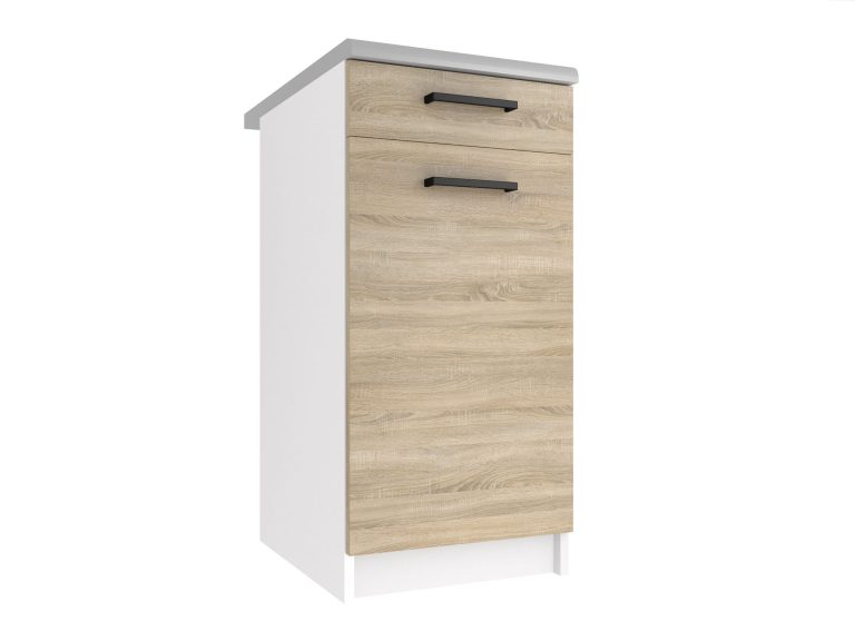 Belini Unterschrank mit Schubladen 40 cm Sonoma Eiche mit Arbeitsplatte Hersteller TOR SDSZ1-40/1/WT/DS/0/B1
