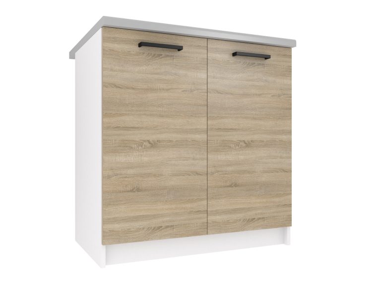 Belini Unterschrank 80 cm Sonoma Eiche mit Arbeitsplatte Hersteller TOR SD80/0/WT/DS/0/B1