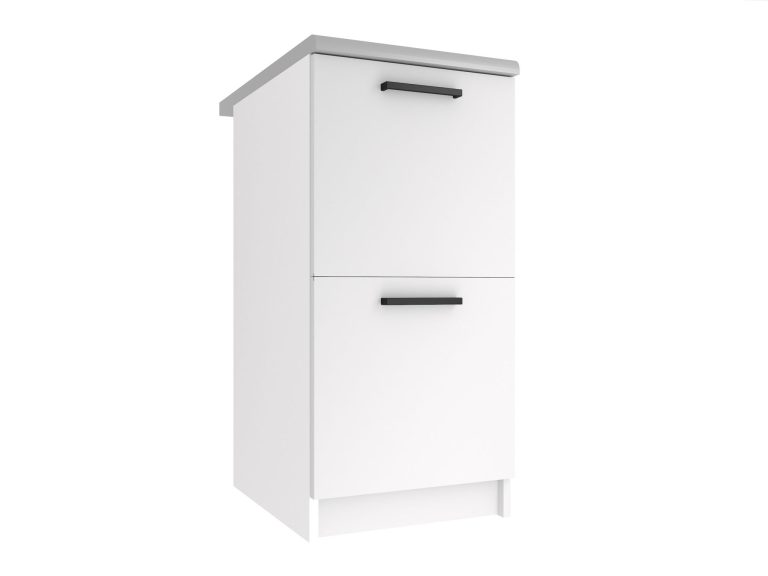 Belini Unterschrank 40 cm Weiß Matt mit Arbeitsplatte Hersteller TOR SD2-40/0/WT/WT/0/B1
