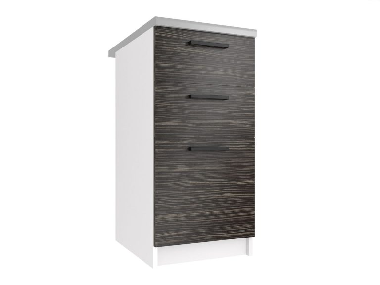 Belini Unterschrank mit Schubladen 40 cm Königliches Ebenholz mit Arbeitsplatte Hersteller TOR SDSZ40/1/WT/HK/0/B1