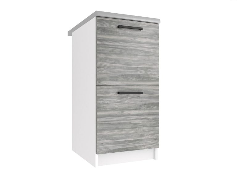 Kücheninterschrank Belini 40 cm grau anthrazit Glamour Wood mit Arbeitsplatte Hersteller TOR SD2-40/0/WT/GW/0/B1