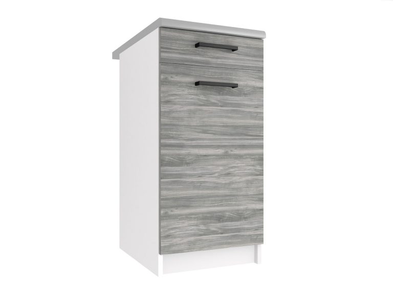 Belini Unterschrank ohne Arbeitsplatte mit Schubladen 40 cm Grau Anthrazit Glamour Wood Hersteller TOR SDSZ1-40/0/WT/GW1/BB/B1