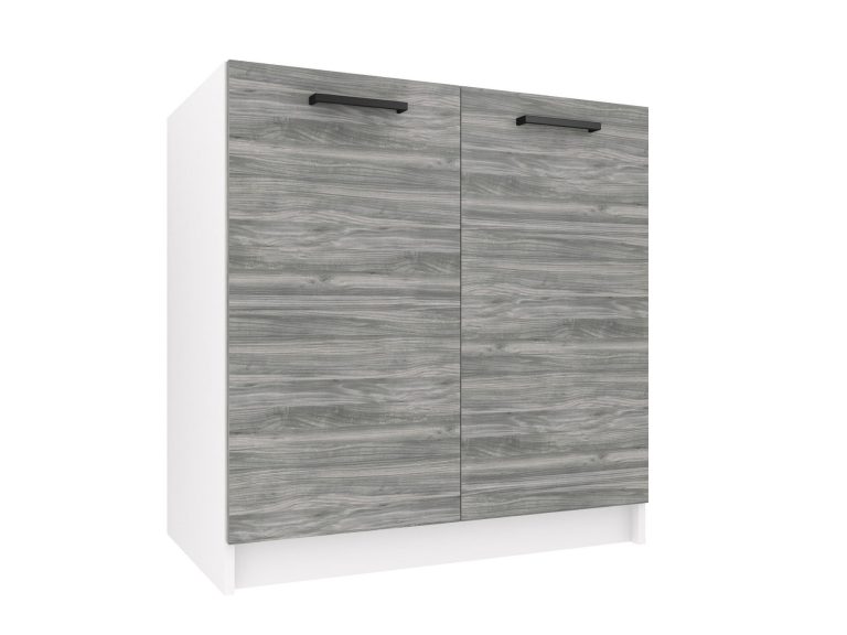 Belini Unterschrank für Spüle 80 cm Grau Anthrazit Glamour Wood ohne Arbeitsplatte Hersteller TOR SDZ80/0/WT/GW/0/B1