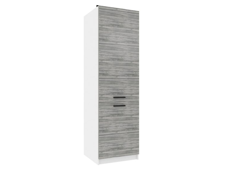 Belini Hochschrank für Einbaukühlschrank 60 cm Grau Anthrazit Glamour Wood Hersteller TOR SSL60/0/WT/GW/0/B1