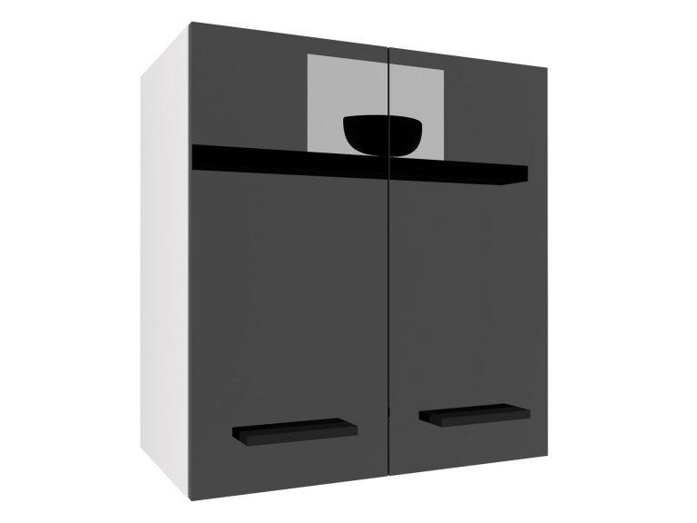 Küchenschrank Belini oben 60 cm schwarz glänzend Hersteller INF SG2-60/2/WT/B/0/B1