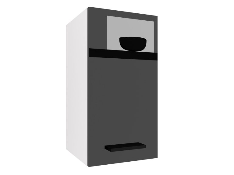 Küchenschrank Belini oben 30 cm schwarz glänzend Hersteller INF SG30/2/WT/B/0/B1