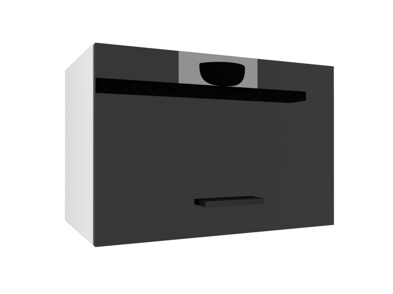 Küchenschrank Belini für Dunstabzugshaube 60 cm schwarz glänzend Hersteller INF SGP60/2/WT/B/0/B1