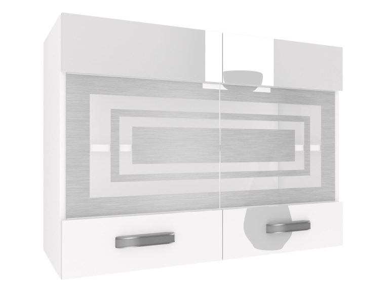 Küchenschrank Belini oben 80 cm weiß glänzend Hersteller INF SGW80/3/WT/W/0/F