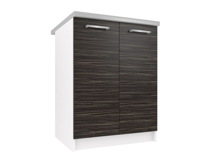 Belini Unterschrank 60 cm Königliches Ebenholz mit Arbeitsplatte Hersteller TOR SD2-60/0/WT/HK/0/P