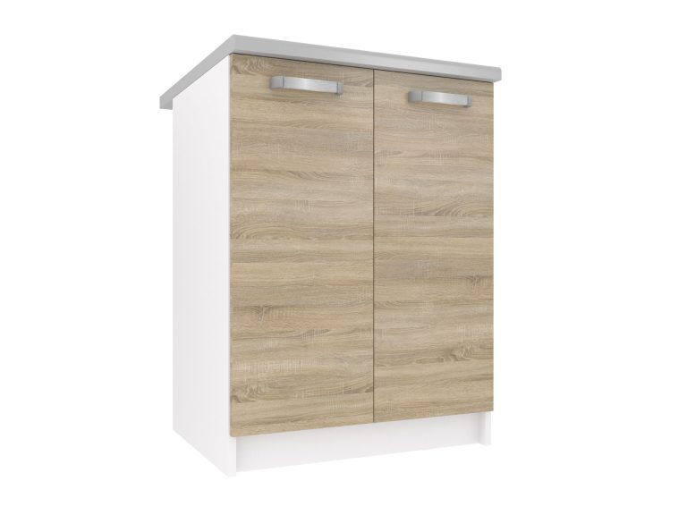 Belini Unterschrank 60 cm Sonoma Eiche mit Arbeitsplatte Hersteller TOR SD2-60/0/WT/DS/0/U