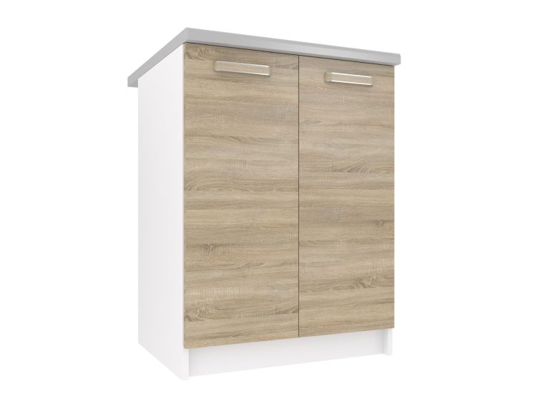 Belini Unterschrank 60 cm Sonoma Eiche mit Arbeitsplatte Hersteller TOR SD2-60/0/WT/DS/0/F