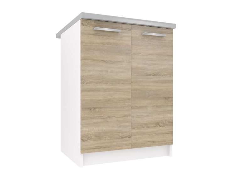 Belini Unterschrank 60 cm Sonoma Eiche mit Arbeitsplatte Hersteller TOR SD2-60/0/WT/DS/0/E