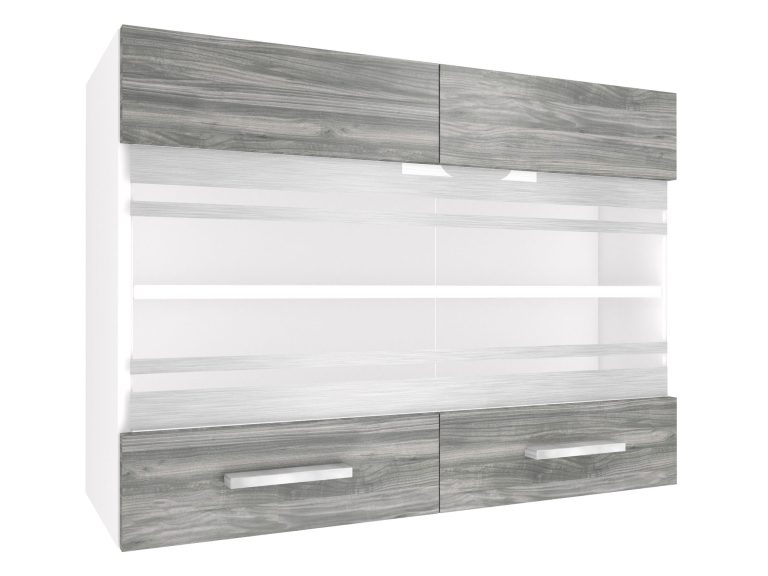 Küchenschrank Belini oben 80 cm grau anthrazit Glamour Wood Hersteller TOR SGW80/2/WT/GW1/0/E
