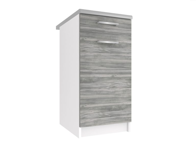 Belini Unterschrank ohne Arbeitsplatte mit Schubladen 40 cm Grau Anthrazit Glamour Wood Hersteller TOR SDSZ1-40/0/WT/GW1/BB/E