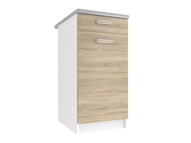 Belini Unterschrank ohne Arbeitsplatte mit Schubladen 40 cm Sonoma Eiche Hersteller TOR SDSZ1-40/1/WT/DS/BB/F