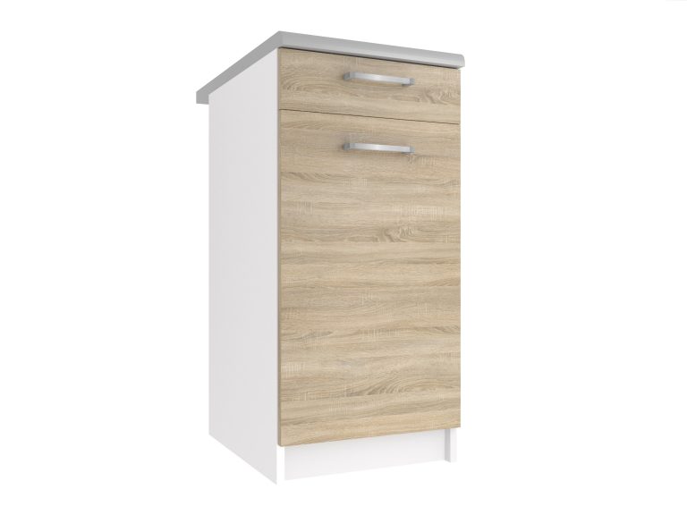 Belini Unterschrank ohne Arbeitsplatte mit Schubladen 40 cm Sonoma Eiche Hersteller TOR SDSZ1-40/1/WT/DS/BB/P