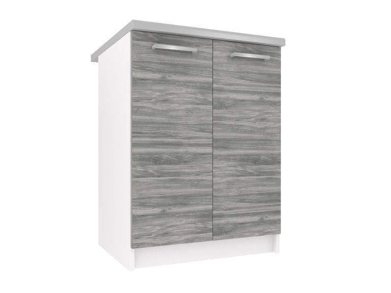 Küchenschrank Belini unten 60 cm grau anthrazit Glamour Wood mit Arbeitsplatte Hersteller TOR SD2-60/0/WT/GW/0/E