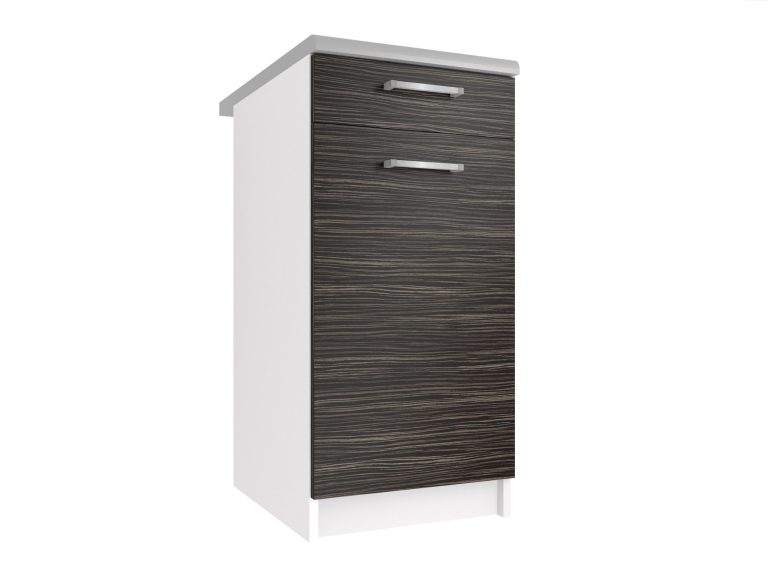 Belini Unterschrank mit Schubladen 40 cm Königliches Ebenholz mit Arbeitsplatte Hersteller TOR SDSZ1-40/0/WT/HK/0/P
