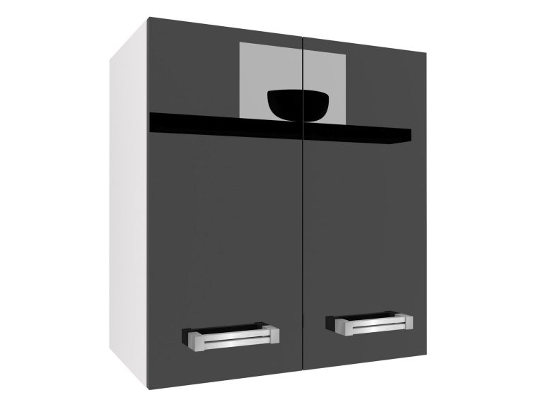 Küchenschrank Belini Oberschrank 60 cm schwarz glänzend Hersteller INF SG2-60/2/WT/B/0/D