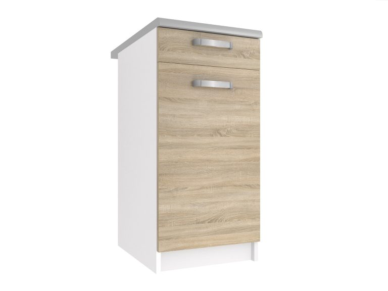 Belini Unterschrank mit Schubladen 40 cm Sonoma Eiche mit Arbeitsplatte Hersteller TOR SDSZ1-40/1/WT/DS/0/U