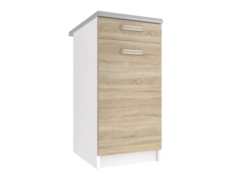 Belini Unterschrank mit Schubladen 40 cm Sonoma Eiche mit Arbeitsplatte Hersteller TOR SDSZ1-40/1/WT/DS/0/F