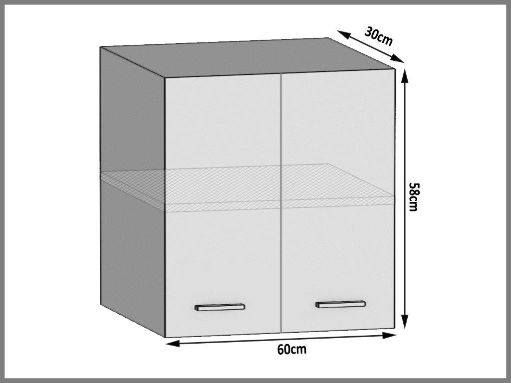 Küchenschrank Belini oben 60 cm Sonoma-Eiche Hersteller TOR SG2-60/2/WT/DS/0/P