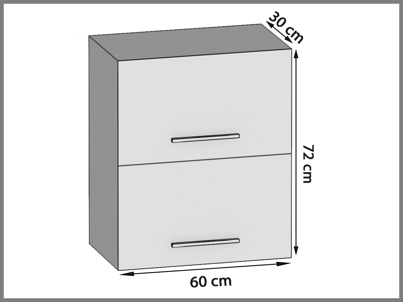 Küchenschrank Belini oben 60 cm weiß matt Hersteller TOR SGP2-60/1/WT/WT/0/E