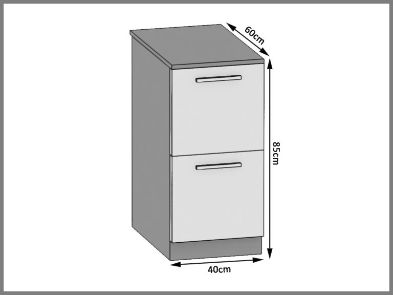 Belini Unterschrank ohne Arbeitsplatte 40 cm Eiche Wotan Hersteller TOR SD2-40/0/WT/DW/BB/B1