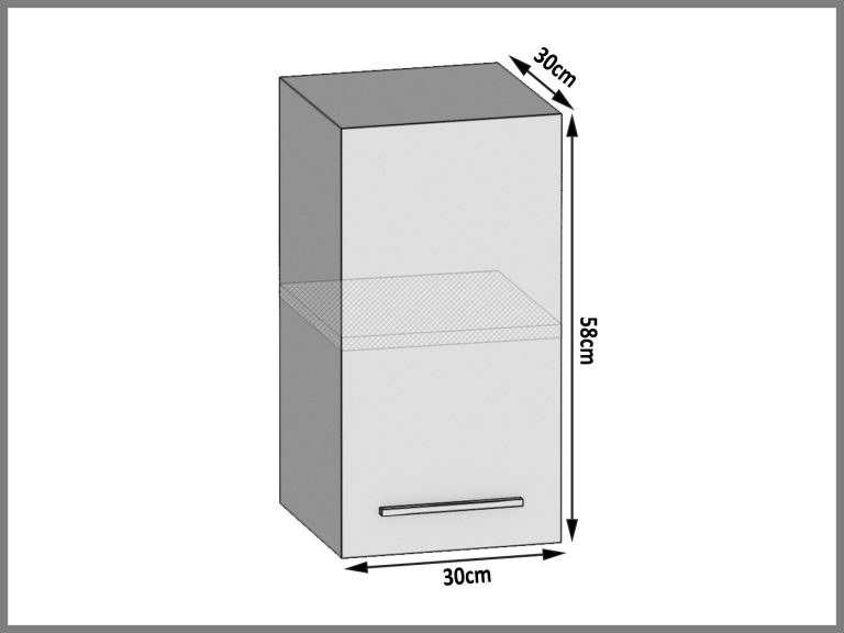 Küchenschrank Belini oben 30 cm Sonoma-Eiche Hersteller TOR SG30/1/WT/DS/0/U
