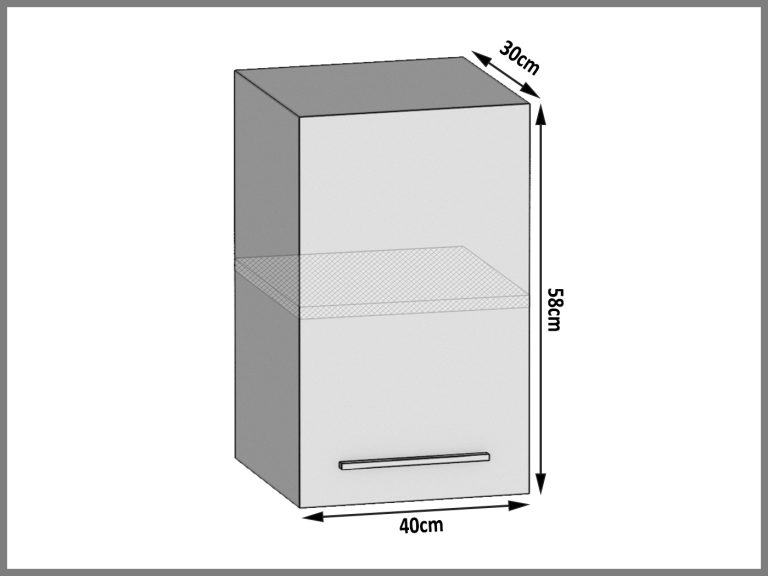 Küchenschrank Belini oben 40 cm königliches Ebenholz Hersteller TOR SG40/2/WT/HK/0/P