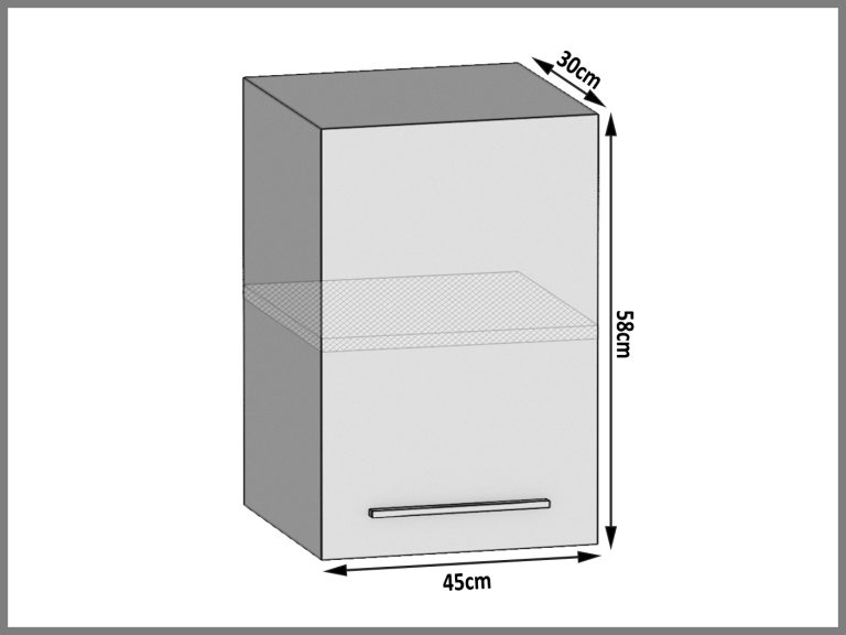 Küchenschrank Belini oben 45 cm weiß matt Hersteller TOR SG45/1/WT/WT/0/E