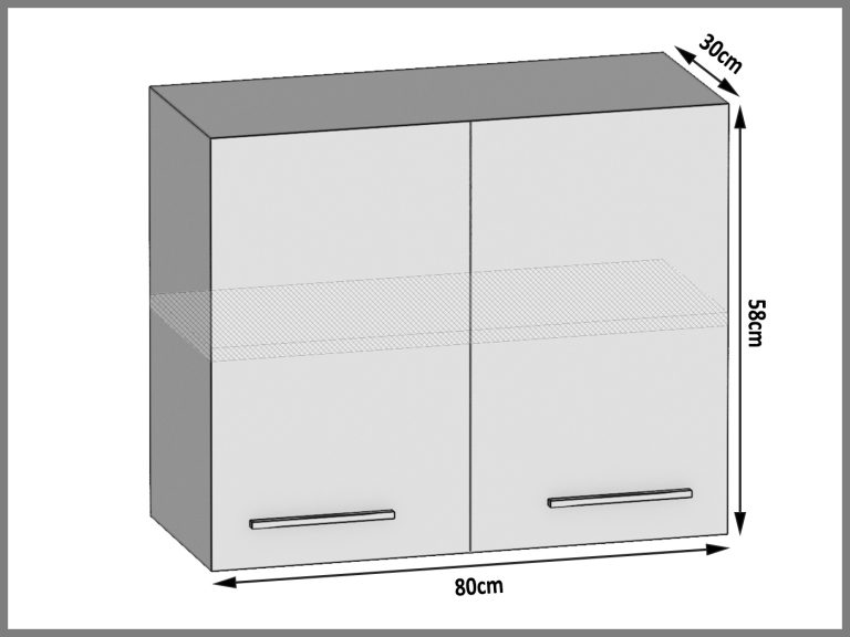 Küchenschrank Belini oben 80 cm königliches Ebenholz Hersteller TOR SG80/1/WT/HK/0/P