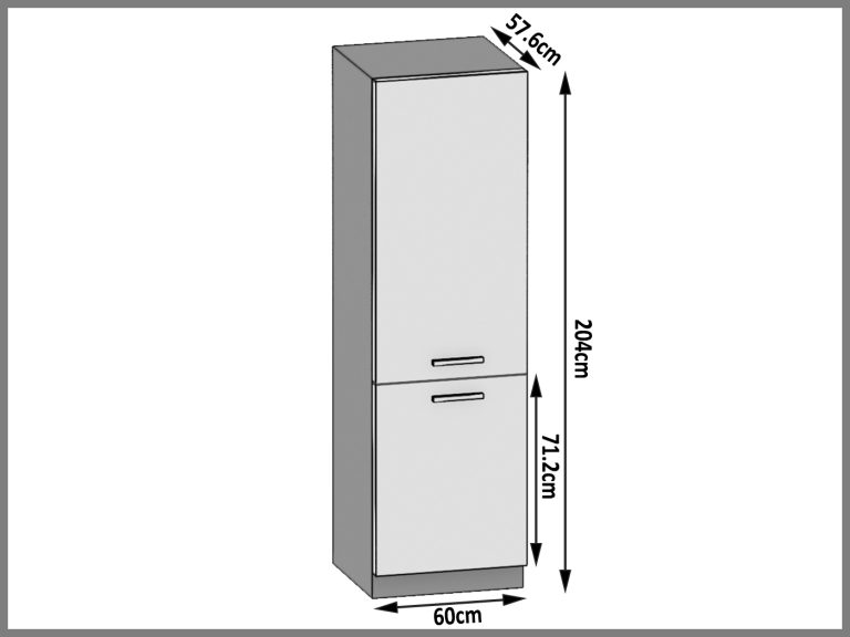 Hoher Küchenschrank zur Einbau des Kühlschranks TOR SSL60/1/WT/DS/0/E







