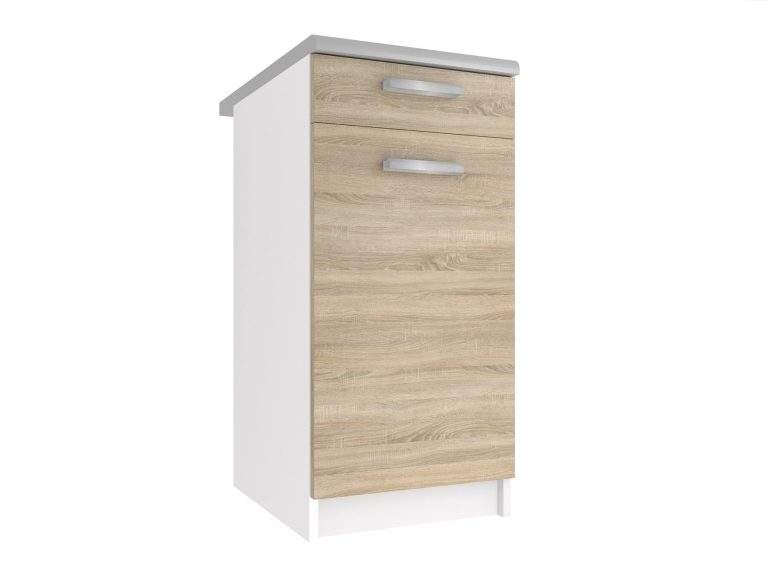 Belini Unterschrank mit Schubladen 40 cm Sonoma Eiche mit Arbeitsplatte Hersteller TOR SDSZ1-40/1/WT/DS/0/T