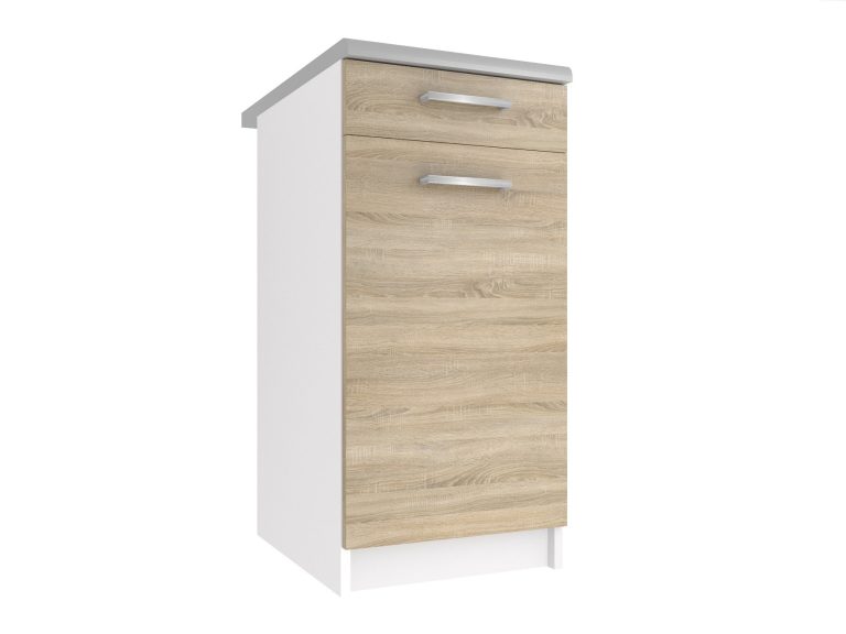 Belini Unterschrank mit Schubladen 40 cm Sonoma Eiche mit Arbeitsplatte Hersteller TOR SDSZ1-40/1/WT/DS/0/E