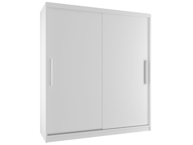 Kleiderschrank 133 cm Belini weiß matt mit Schiebetüren Hersteller SI SZP2/2/W/W/0/AL