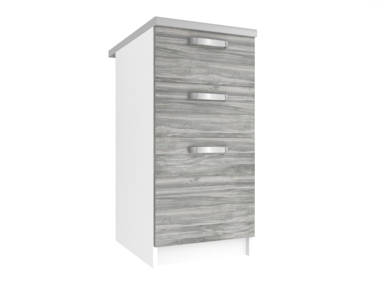 Belini Unterschrank ohne Arbeitsplatte mit Schubladen 40 cm Grau Anthrazit Glamour Wood Hersteller TOR SDSZ40/0/WT/GW1/BB/U