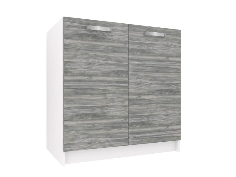 Küchenschrank Belini für Spüle 80 cm Grau Anthrazit Glamour Wood ohne Arbeitsplatte Hersteller TOR SDZ80/0/WT/GW/0/U
